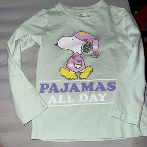 Peanuts Mint Green topwith Snoopy